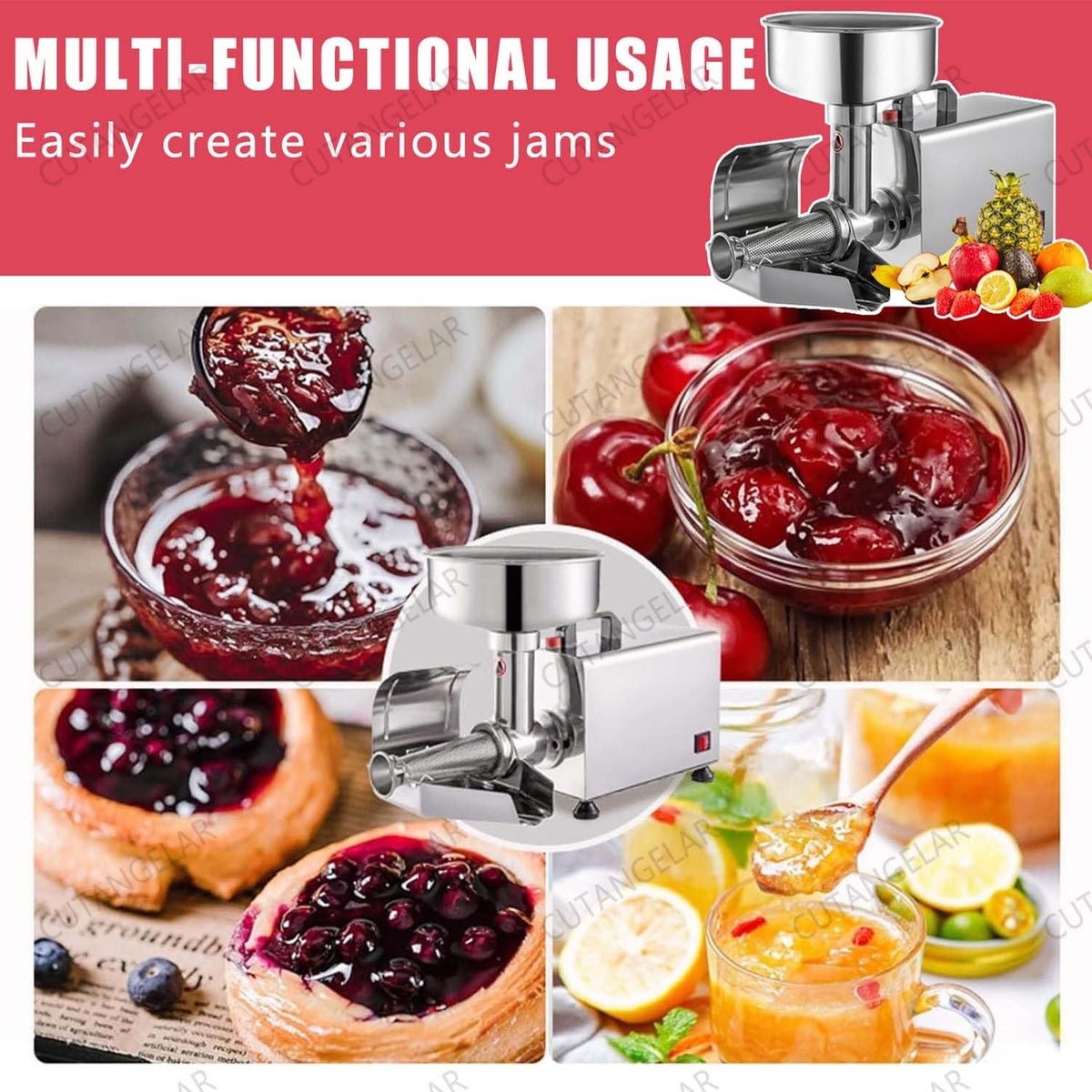 450W Large Capacity Stainless Steel Jam Machine K18467