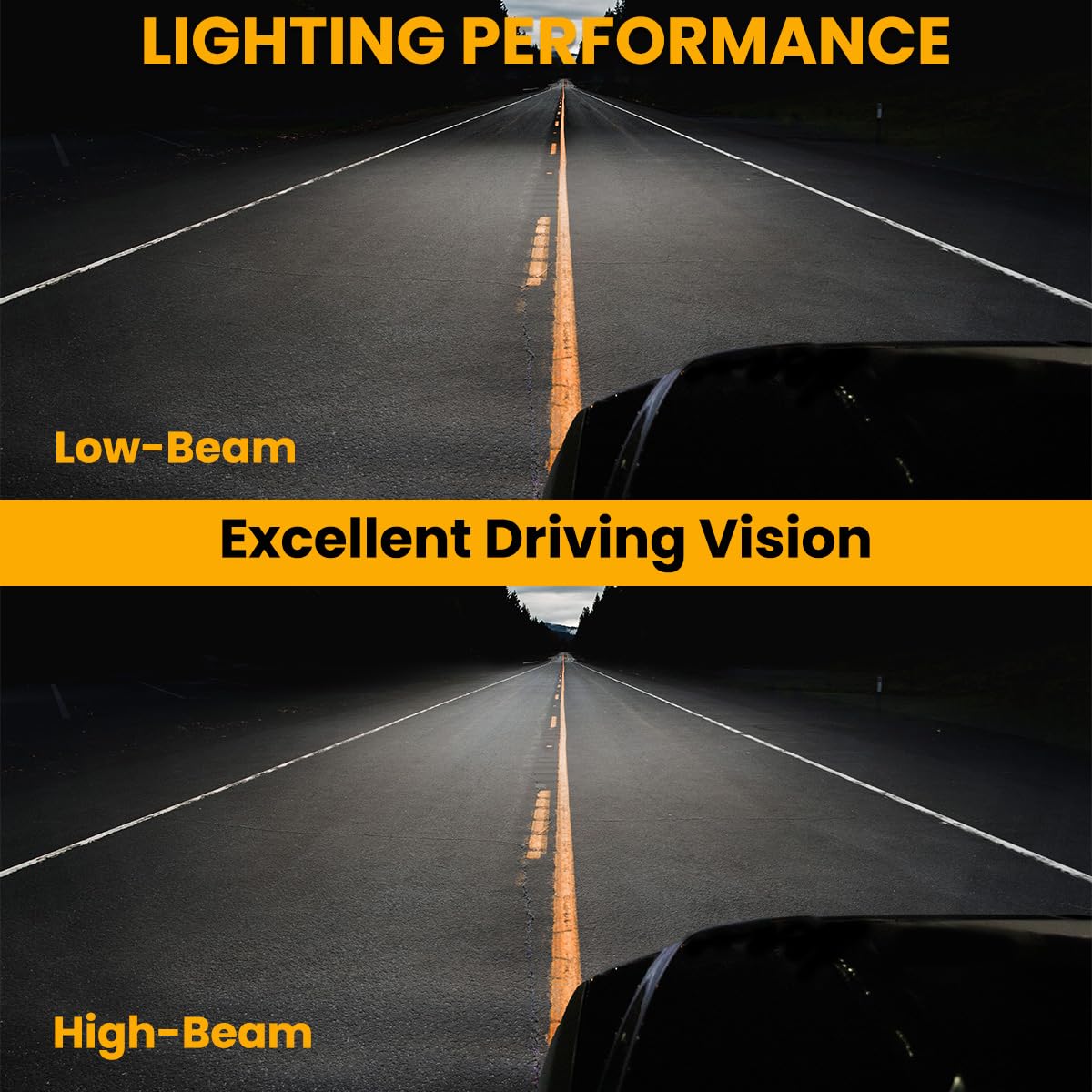 Glossy Black LED Projector Headlights Y373944