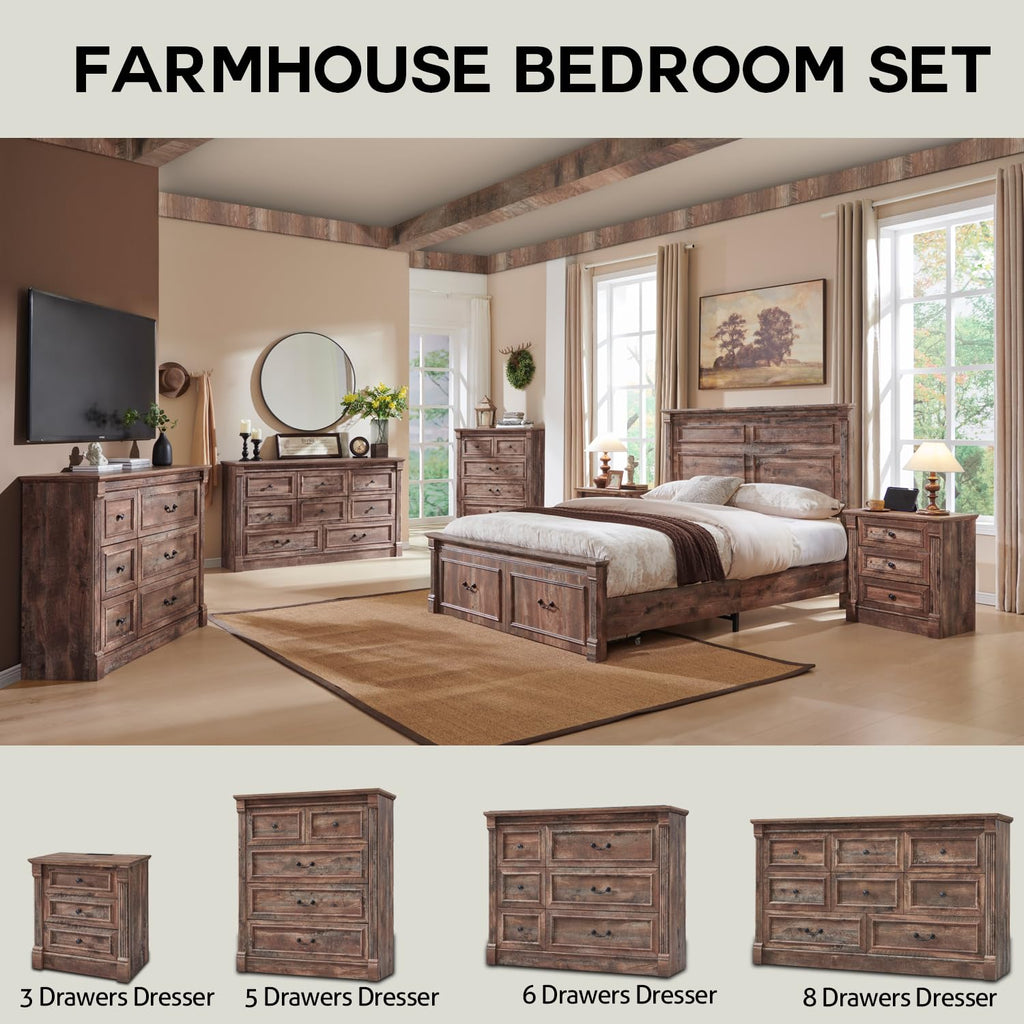 26" Tall 3 Drawer Light Brown Nightstand U5029