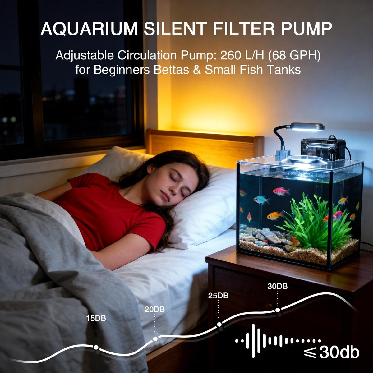 2.5 Gallon Aquarium Starter Kit with Light U961