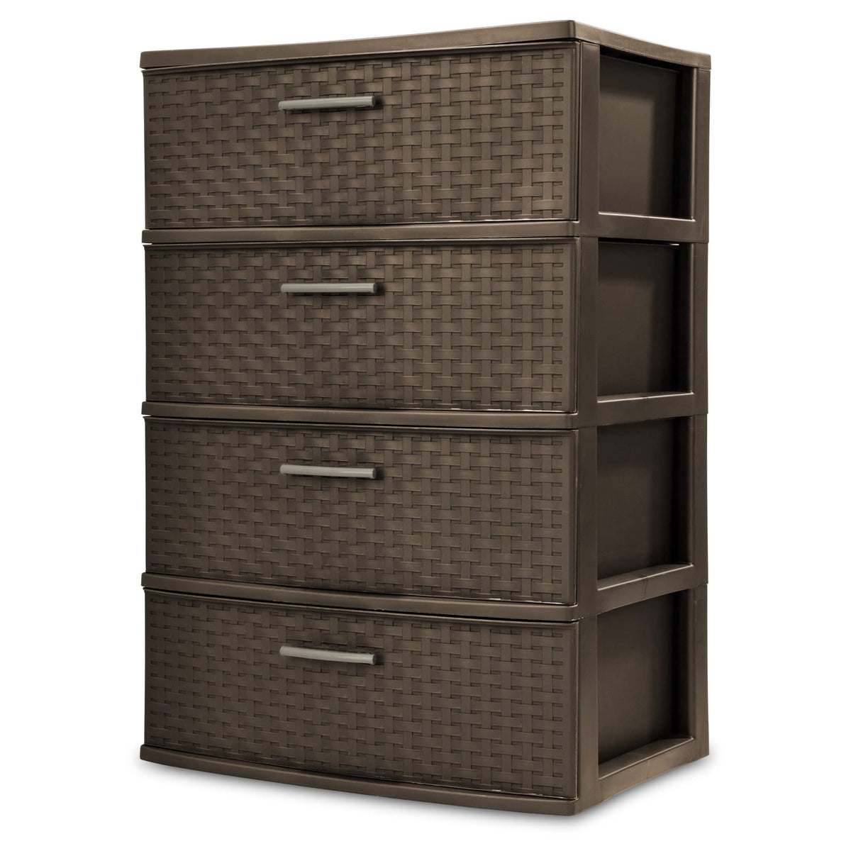 4 Drawer Espresso Wide Weave Tower W720184