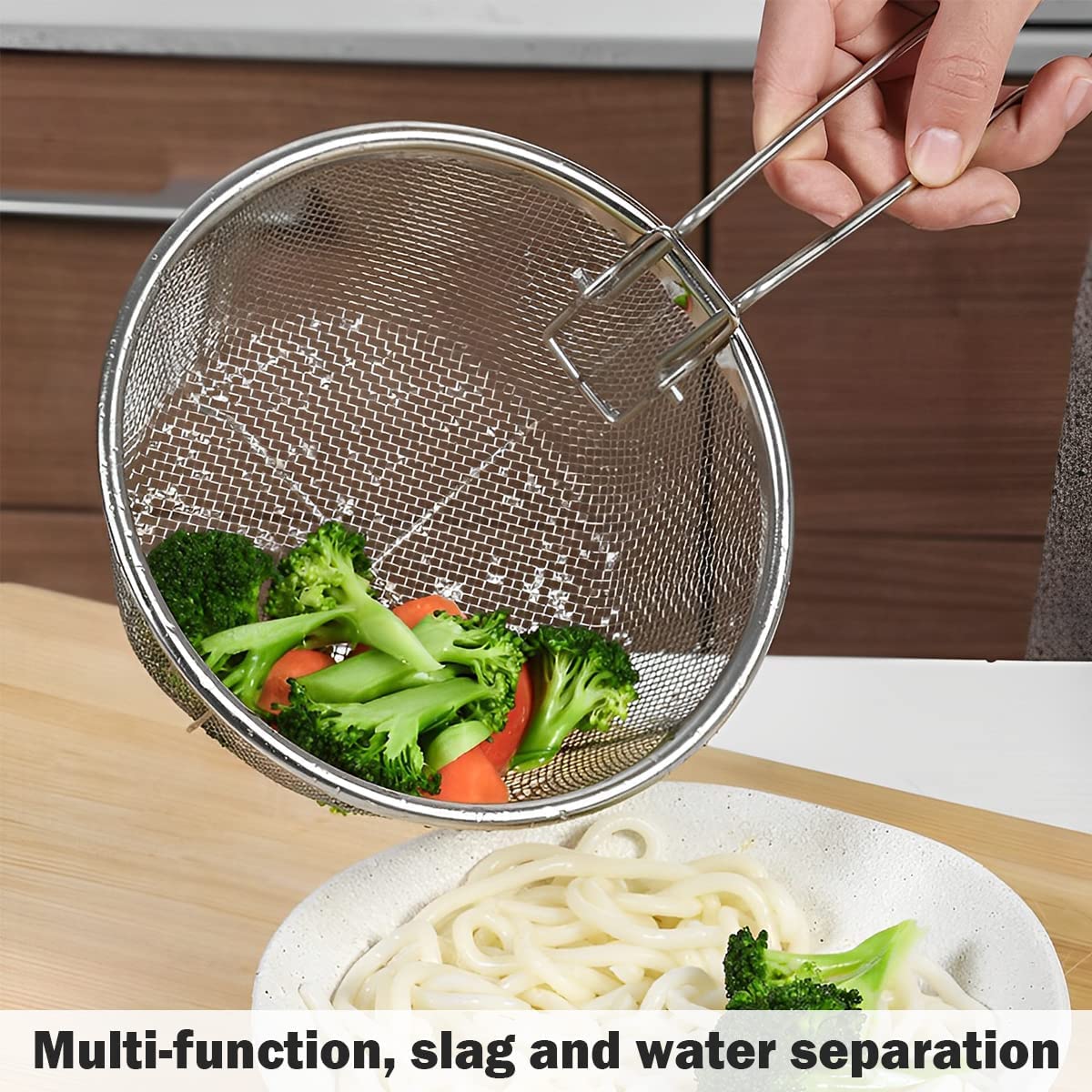 Stainless Steel Deep Fry Basket with Detachable Handle W63235