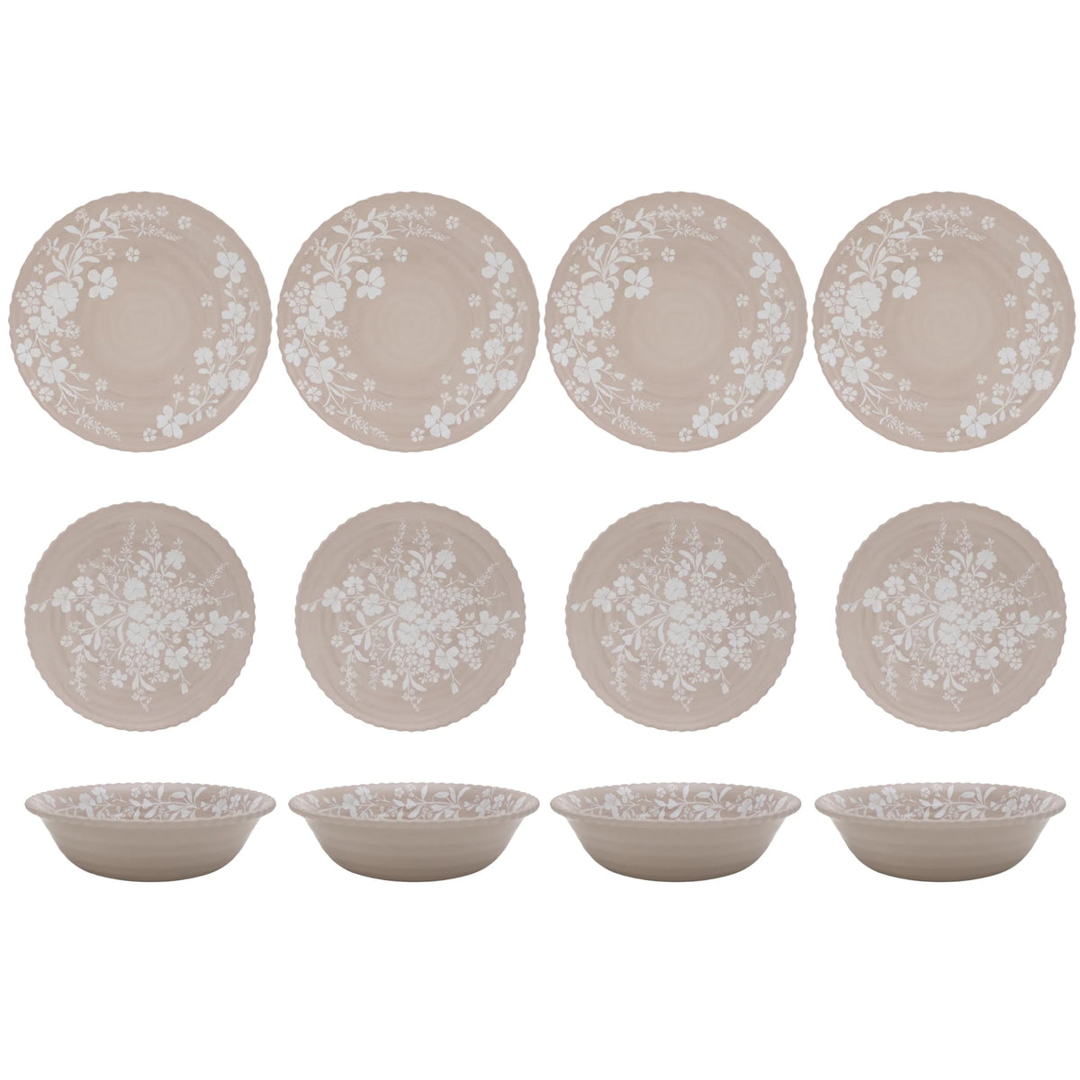 12-Piece Bamboo Melamine Dinnerware Set V642454