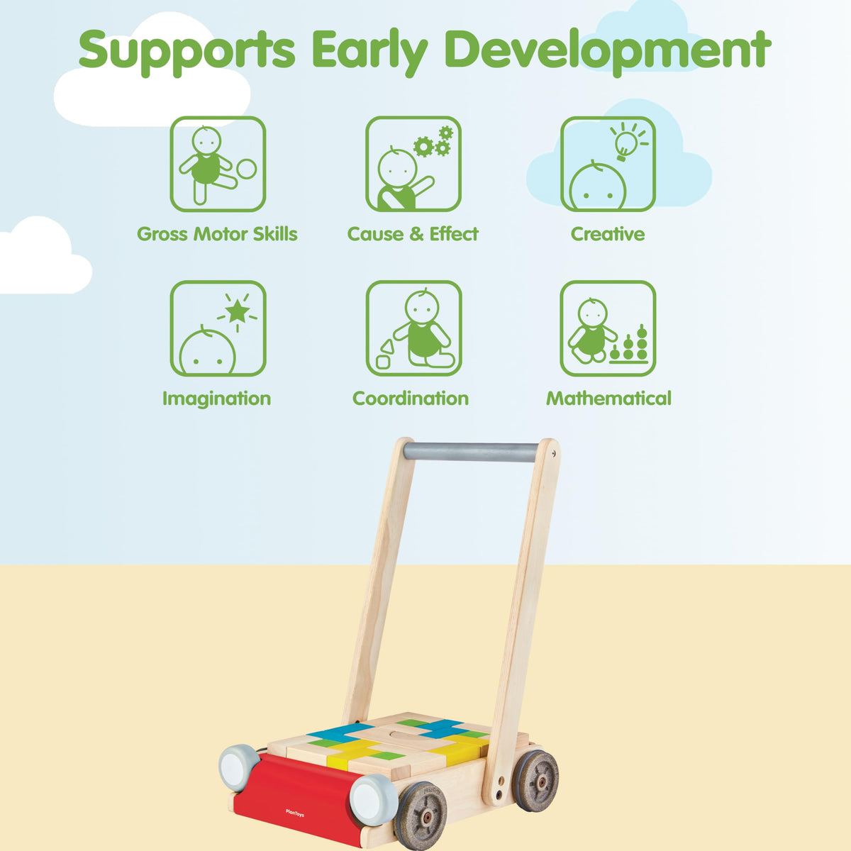 Wooden Baby Walker V7841