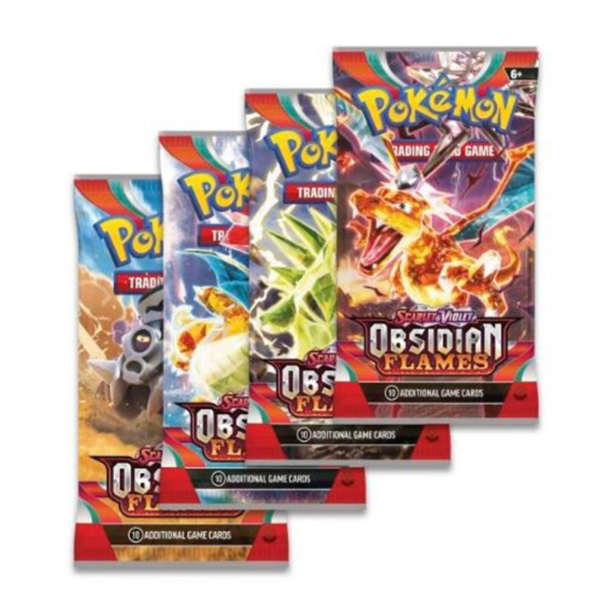 Pokemon Booster Pack Lot Obsidian Flames x4 Z1704