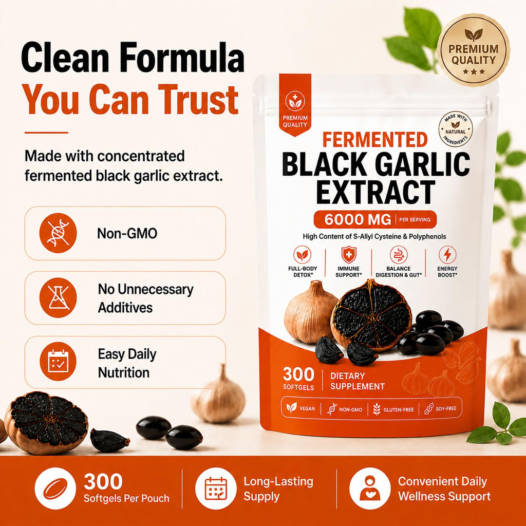 Black Garlic Extract Capsules, 300 Softgels Y812