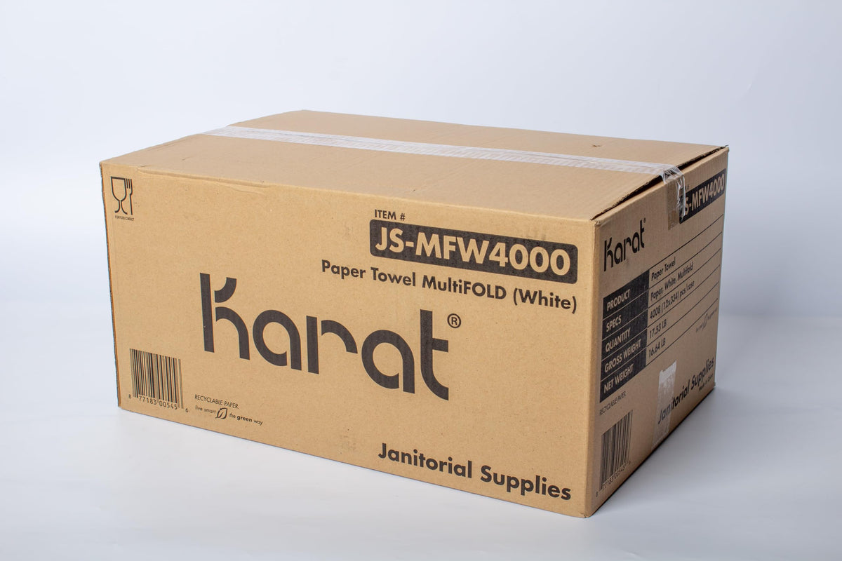 Multifold Paper Towels, Kraft, 334 Sheets X 12 Packs, Recycled Fibers L941