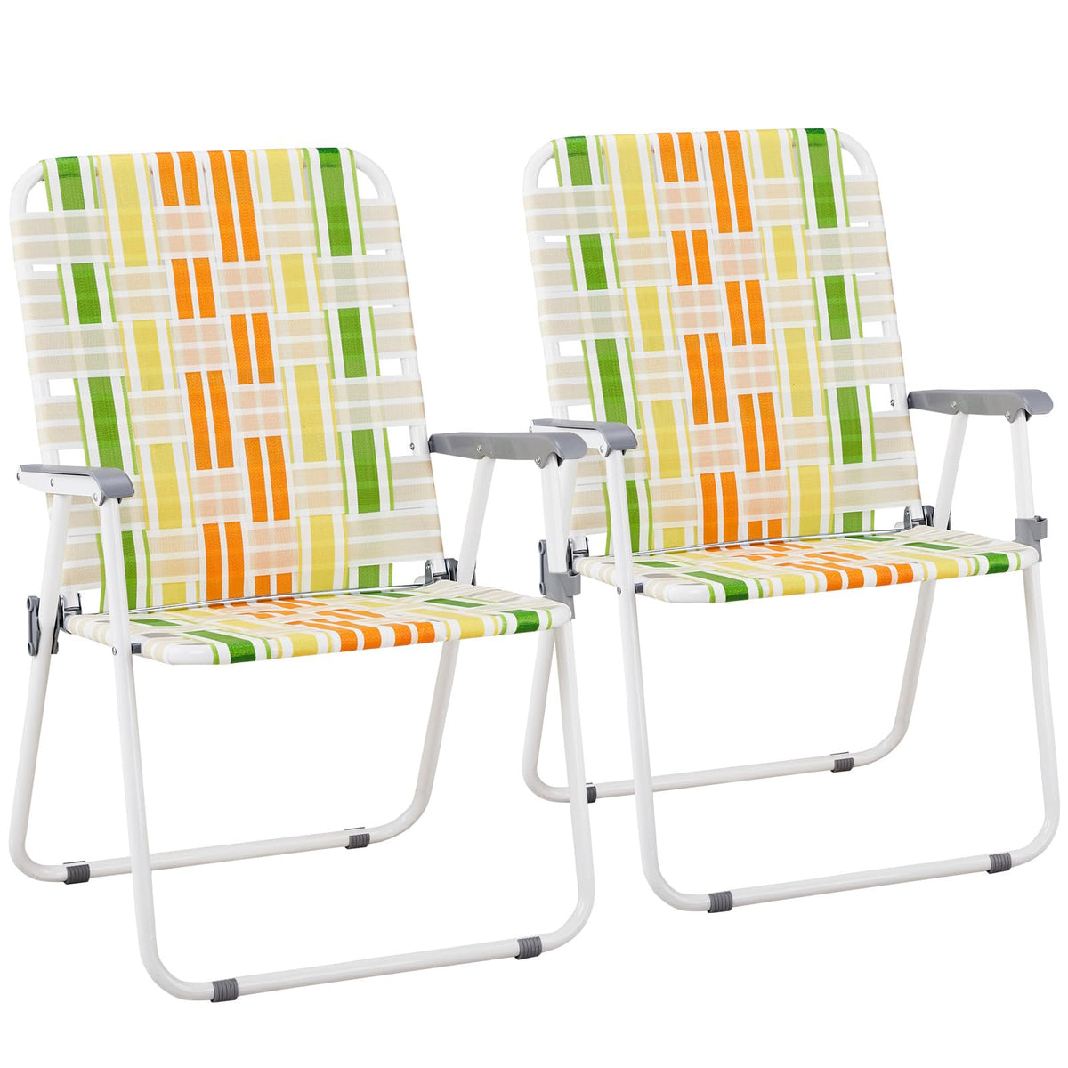 Oversized Webbed Folding Lawn Chairs 2 Pack J147