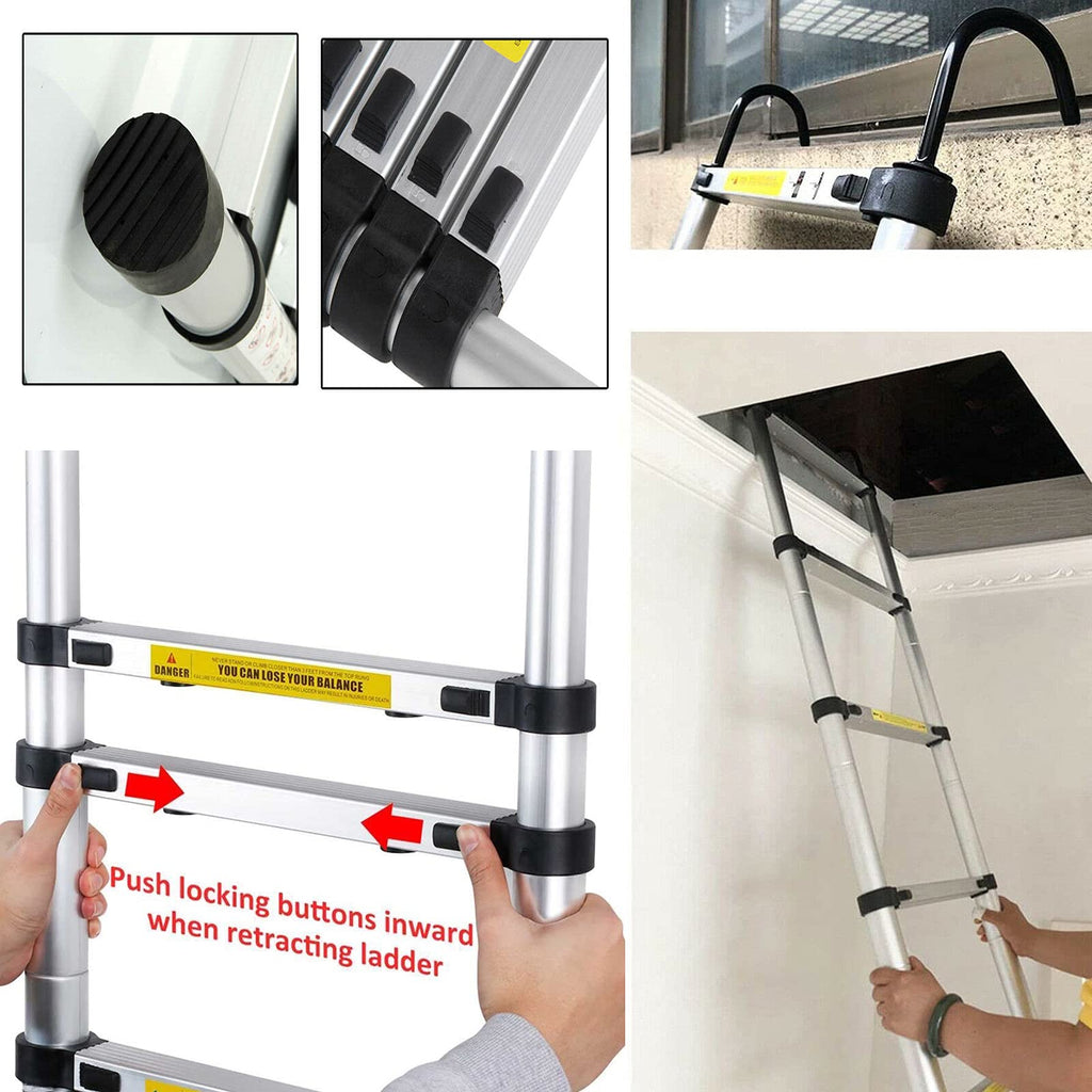 Telescoping Extension Ladder 20.34FT 330 Pound Capacity H5272