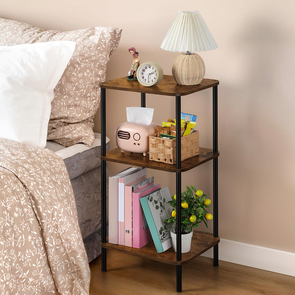 3 Tier Rustic Brown End Table Z82674