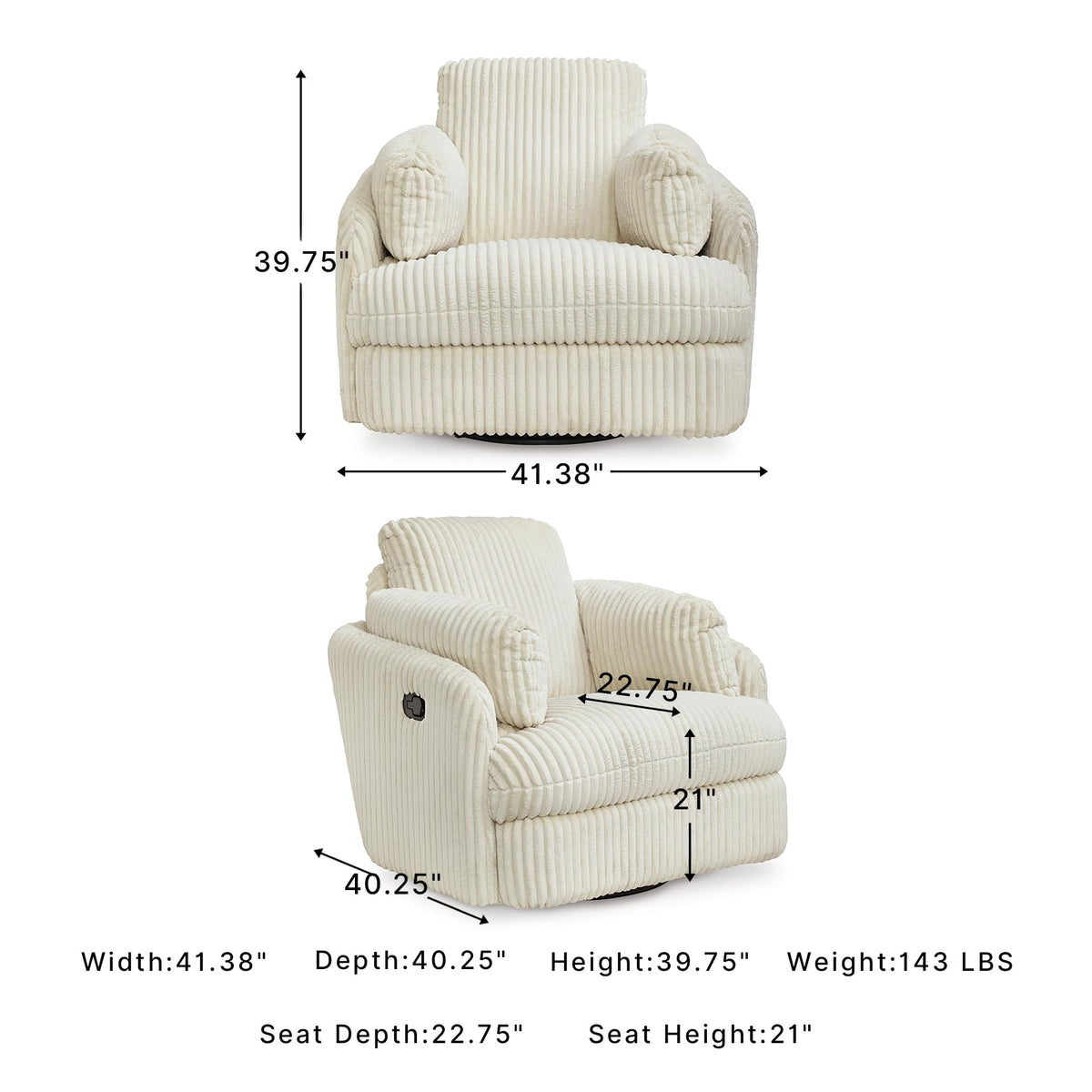 Oversized Swivel Glider Recliner I80300