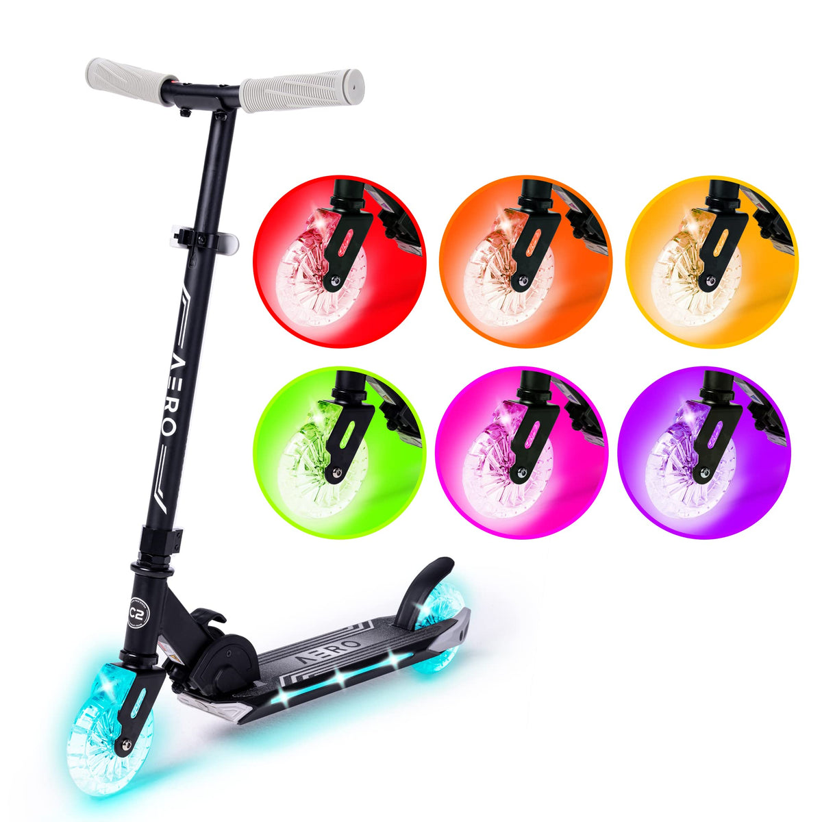 Two-Wheel Kick Scooter for Kids 5-8 with RGB Lights N121569