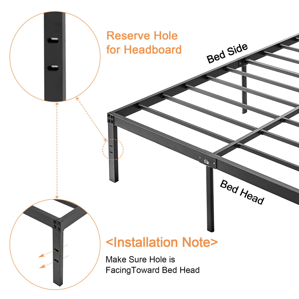Queen Size Metal Platform Bed Frame F599242