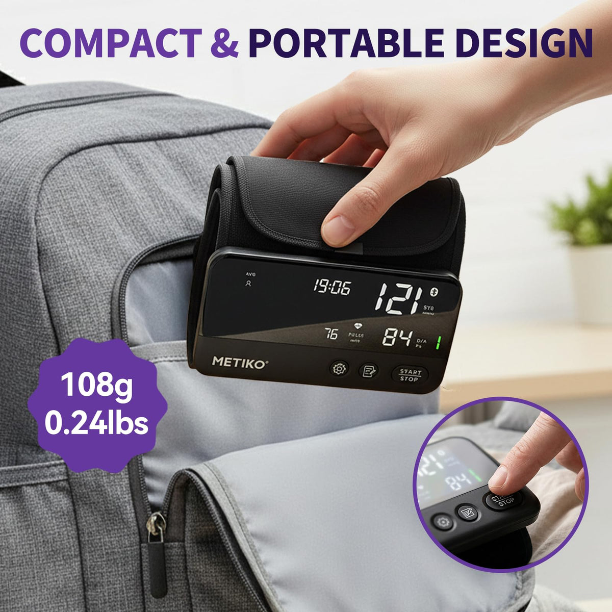 Wireless Upper Arm Blood Pressure Monitor Y887715
