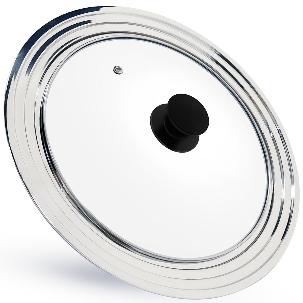13 Inch Stainless Steel and Tempered Glass Pan Lid S38687
