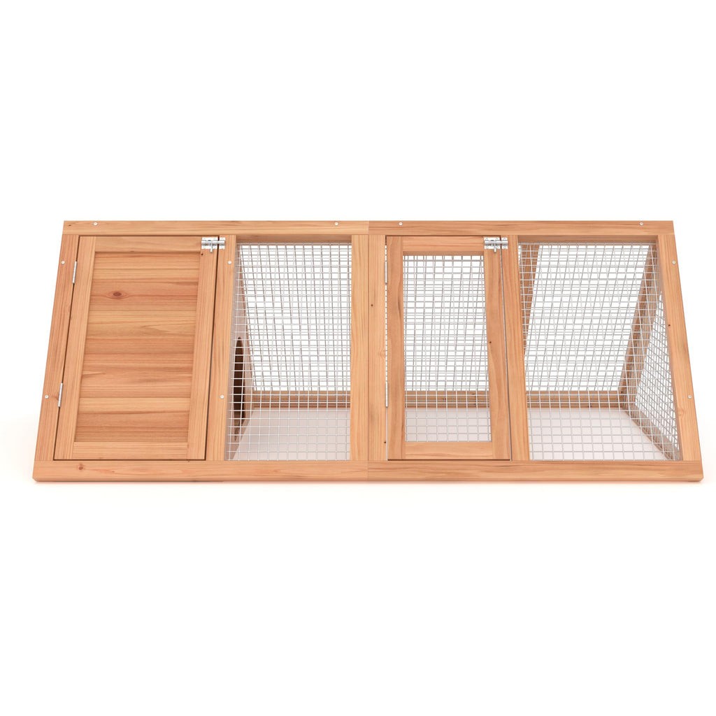 A-Frame Rabbit Hutch with Run Cage L632