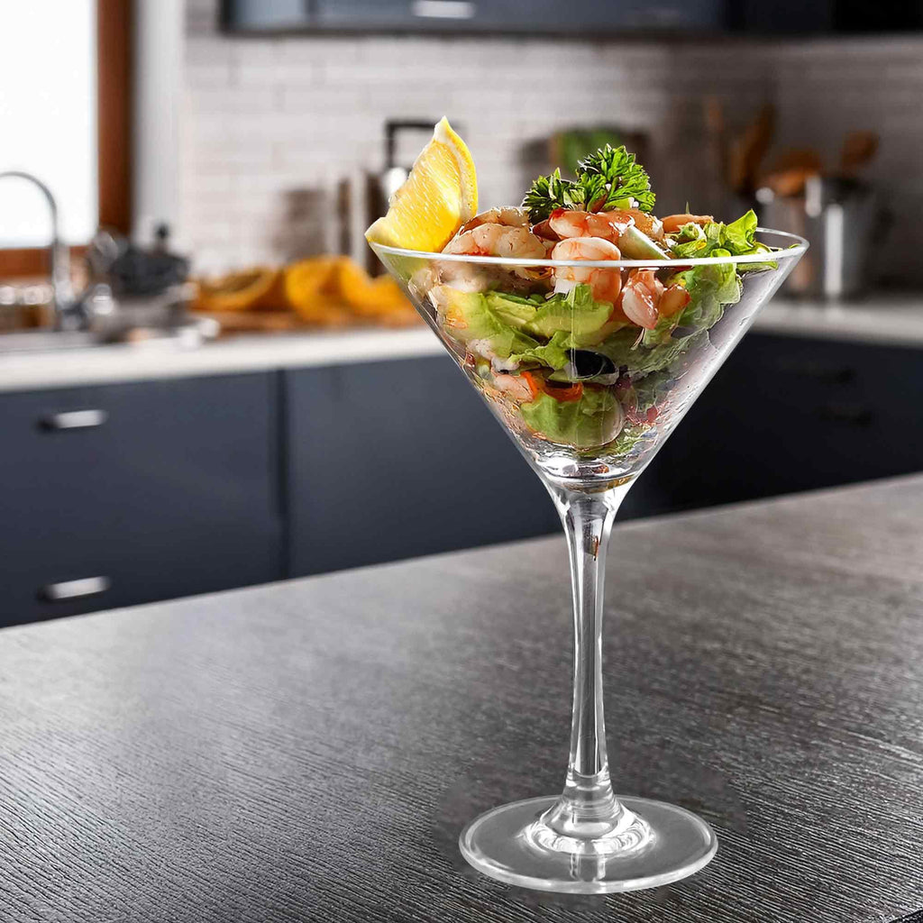 10-Ounce Plastic Martini Glasses Set of 6, Reusable, BPA-Free, Shatter-Proof, Dishwasher-Safe R21550