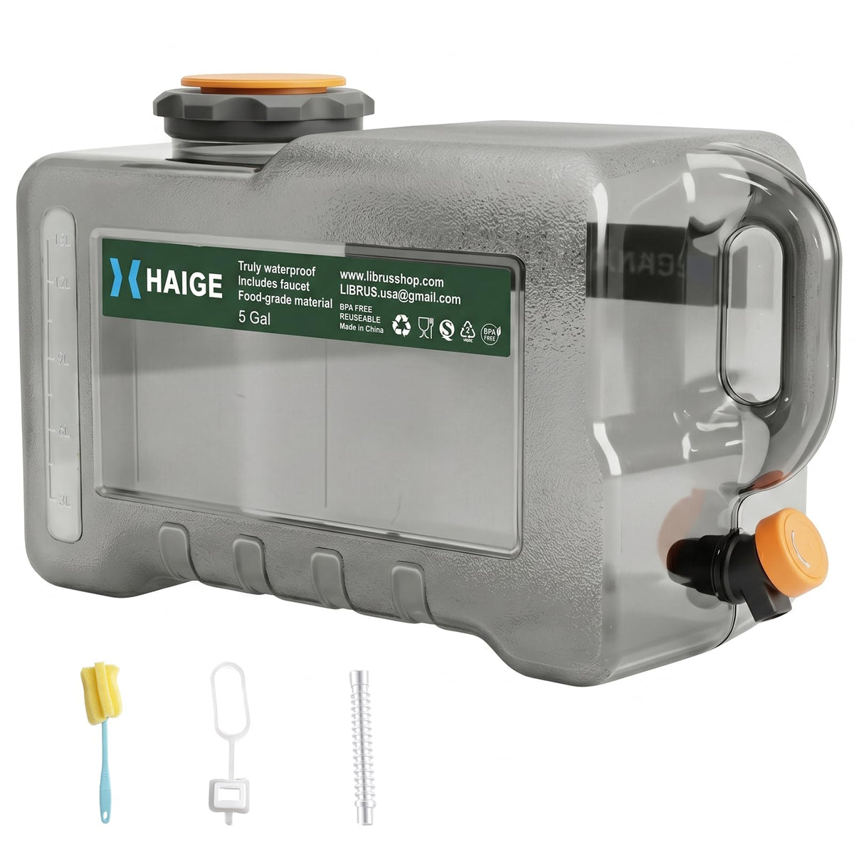 5 Gallon BPA-Free Portable Water Jug with Spigot B5091