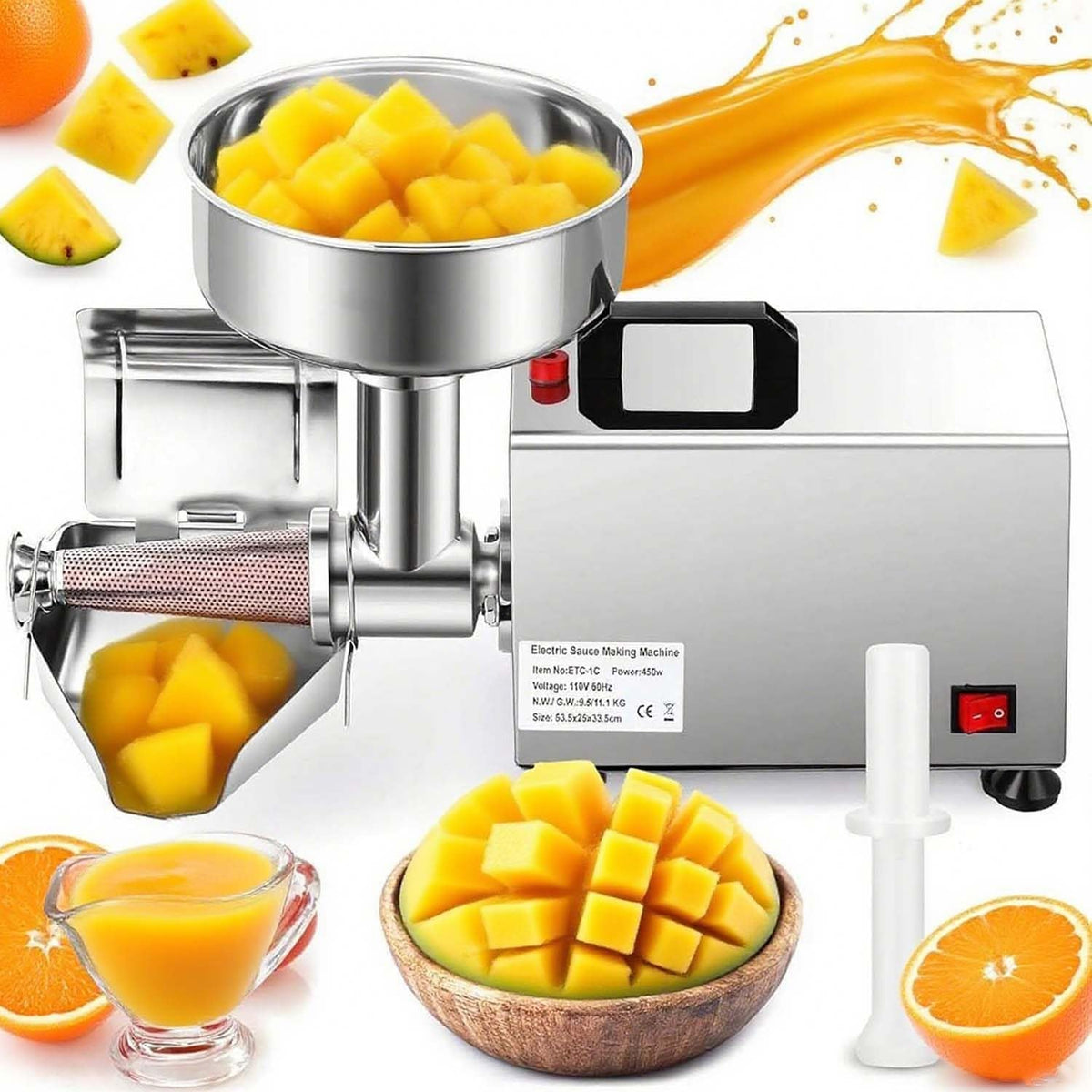 450W Large Capacity Stainless Steel Jam Machine K18467