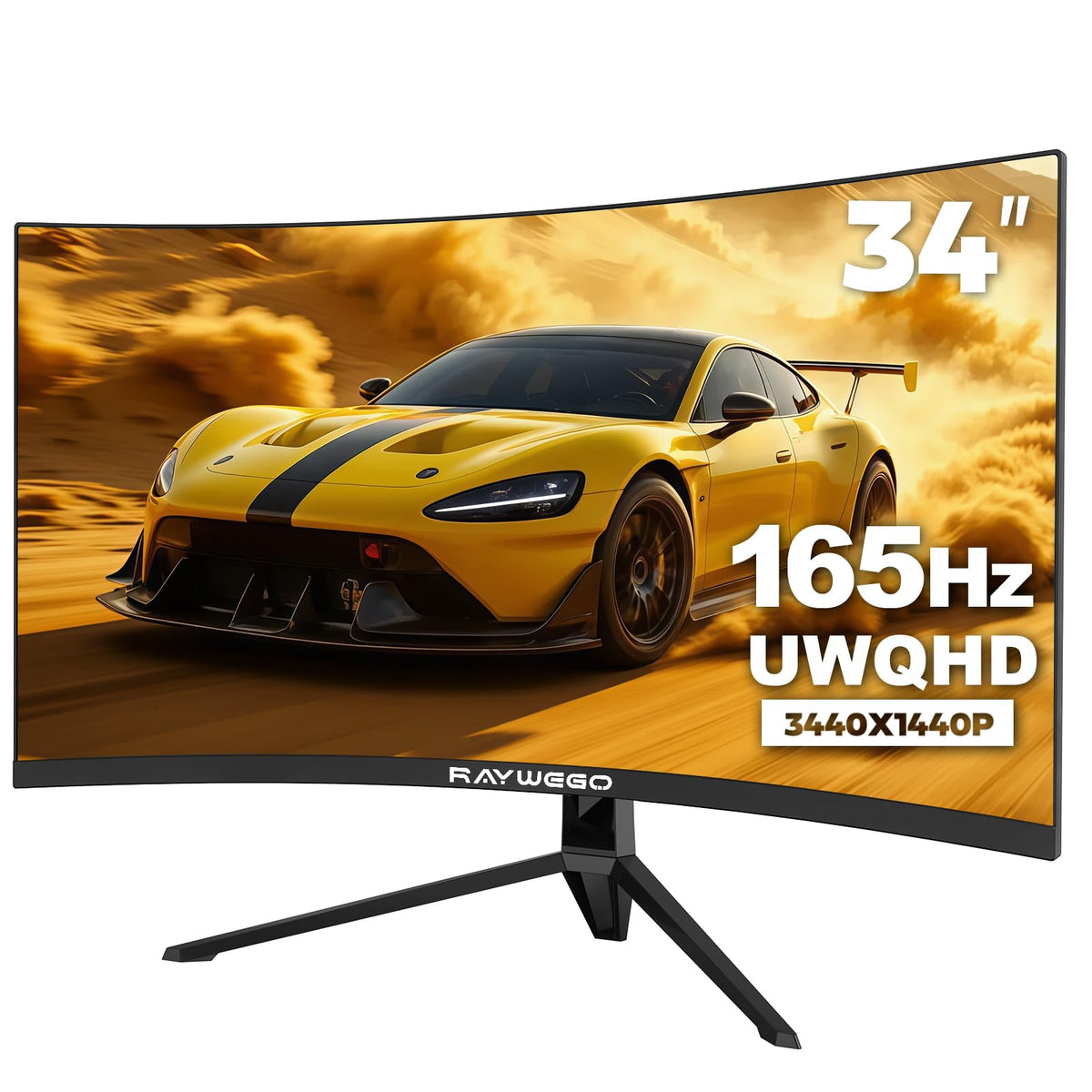 34 Inch Curved Ultrawide Gaming Monitor, UWQHD 165Hz, 1500R C7268