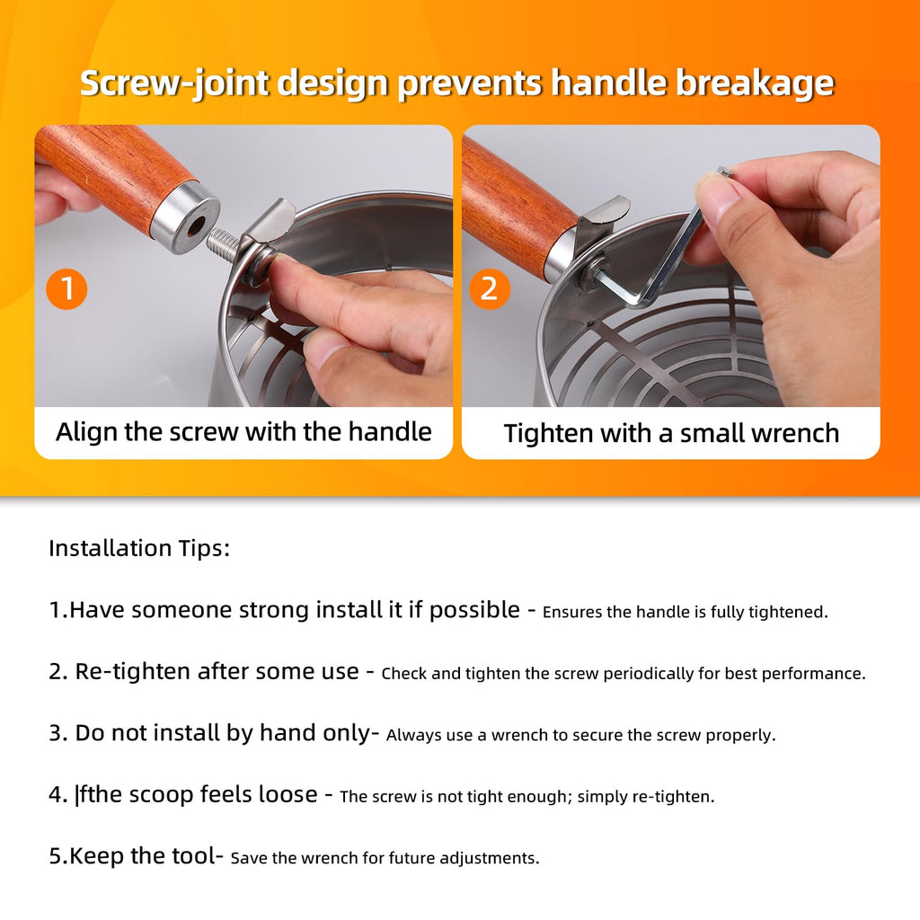 304 Stainless Steel Cat Litter Scoop with Holder Stand Q90373