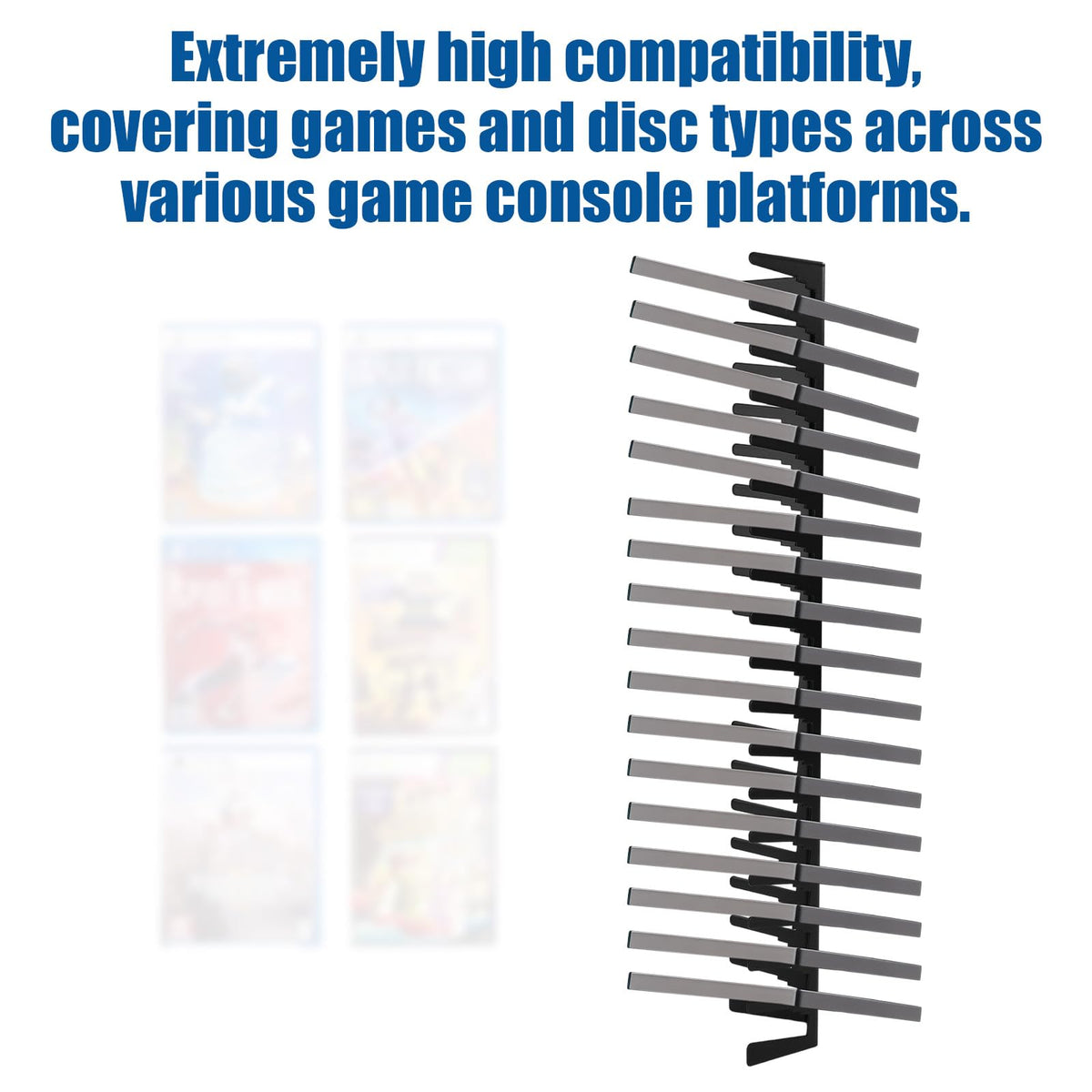 Heavy Duty Metal Video Game Storage Wall Mount L94526