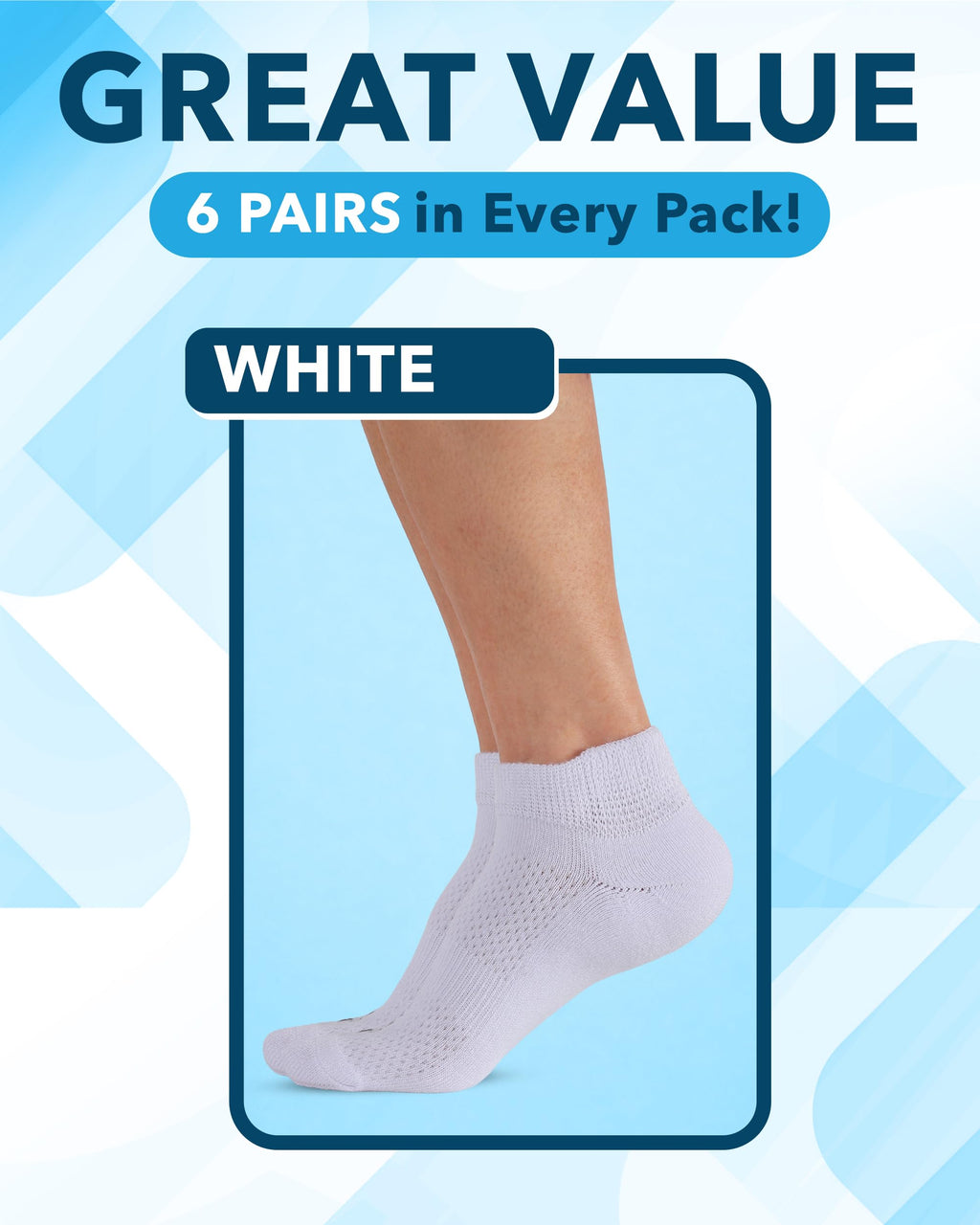 Viscose Bamboo Diabetic Socks 6 Pairs V770713