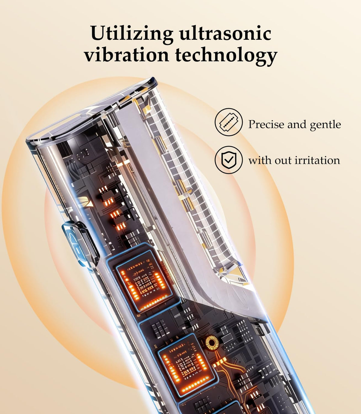 Rechargeable Dermaplaning Razor for Women Face with 10 Replacement Blades P9694