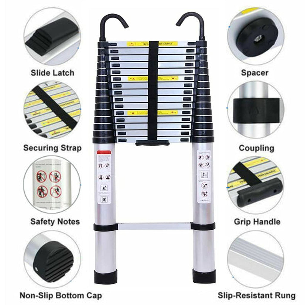 Telescoping Extension Ladder 20.34FT 330 Pound Capacity H5272