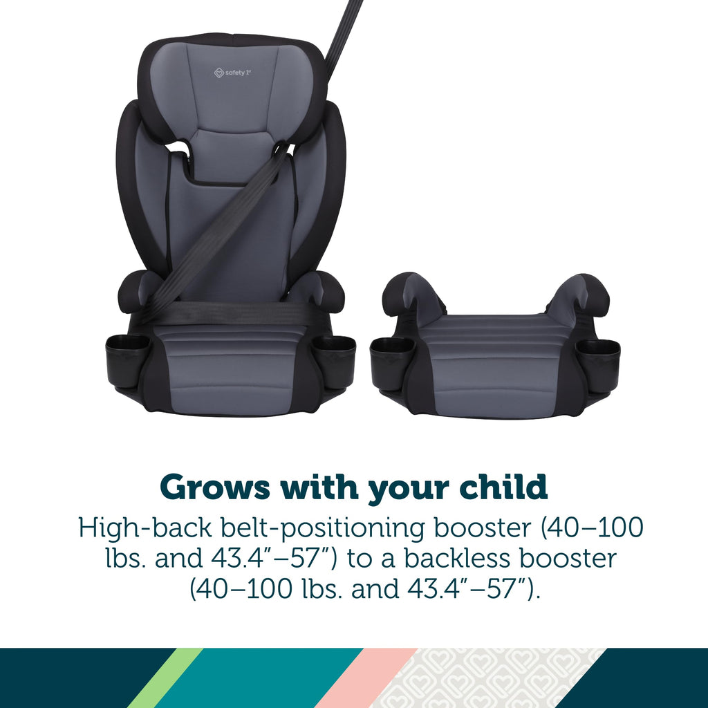 2-in-1 Booster Car Seat, High-Back to Backless, 40-100 lbs J265068