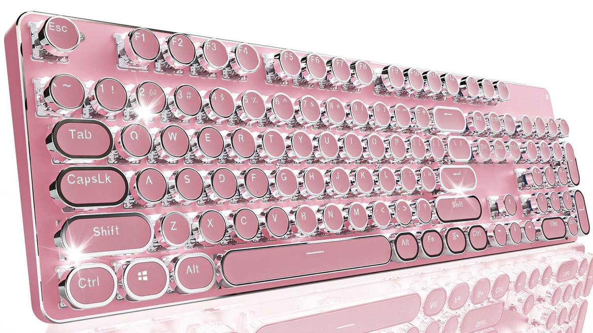 Pink Wireless Mechanical Keyboard X52012