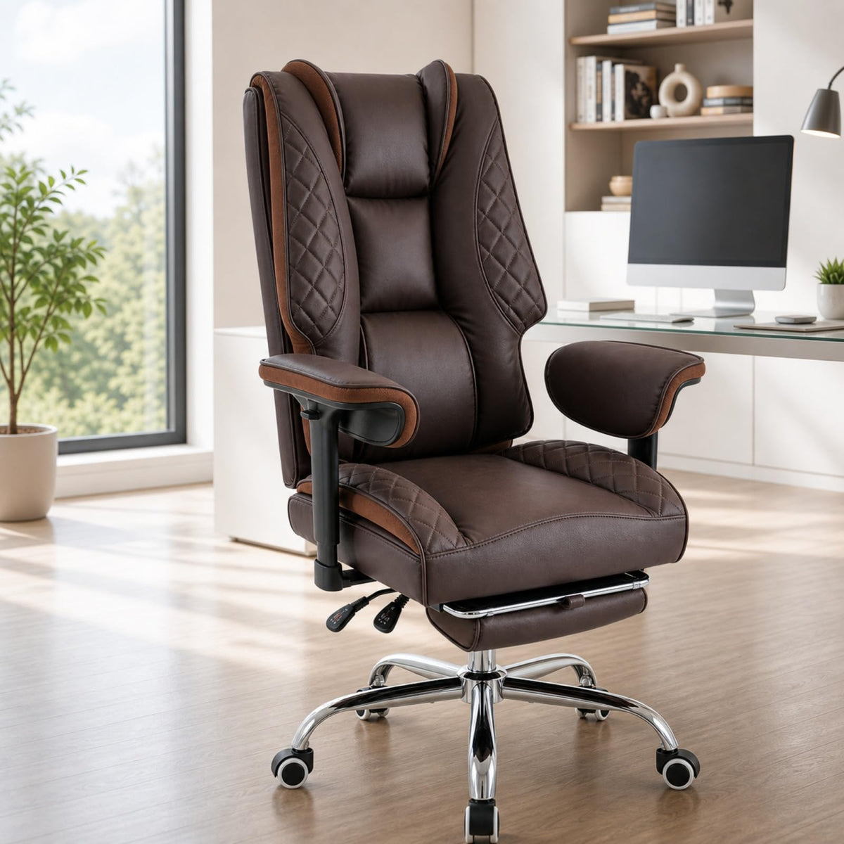 Big and Tall High Back Executive Office Chair with Foot Rest W815174