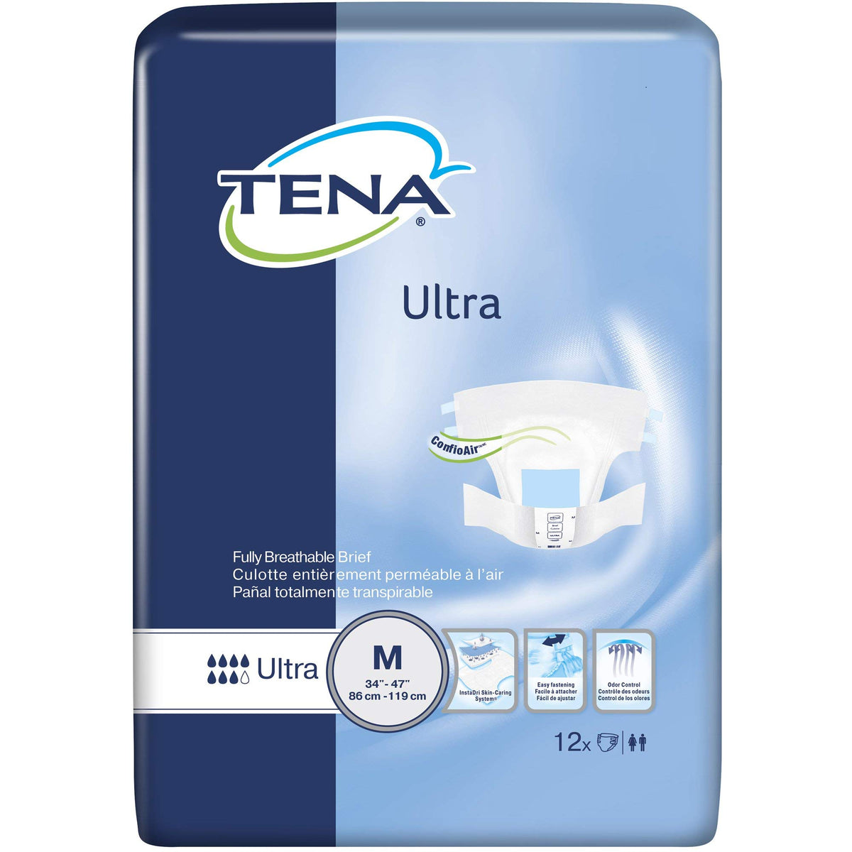 Medium Heavy Absorbency Unisex Briefs 12 ct T682538
