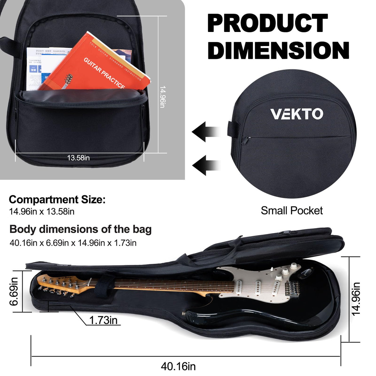 40 Inch Waterproof Soft Electric Guitar Bag F364906