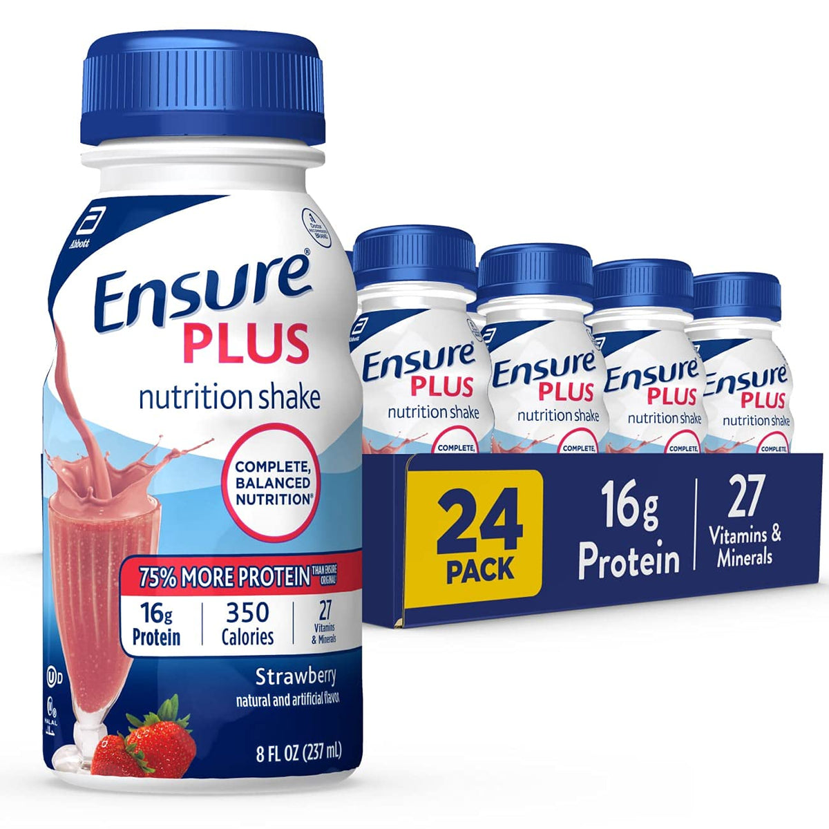 Nutrition Shake with 16 Grams of Protein, Milk Chocolate, 8 Fl Oz (Pack of 24) Z652