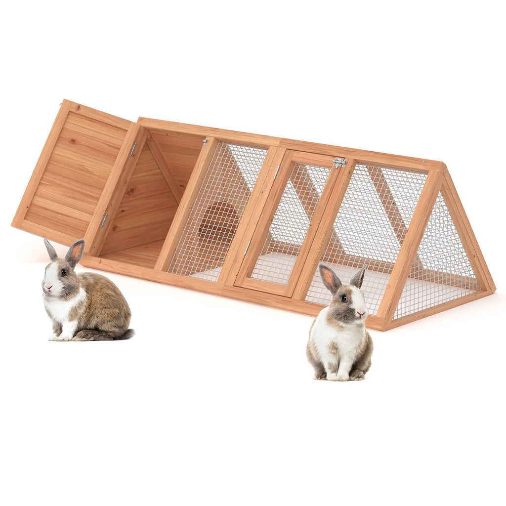 A-Frame Rabbit Hutch with Run Cage L632