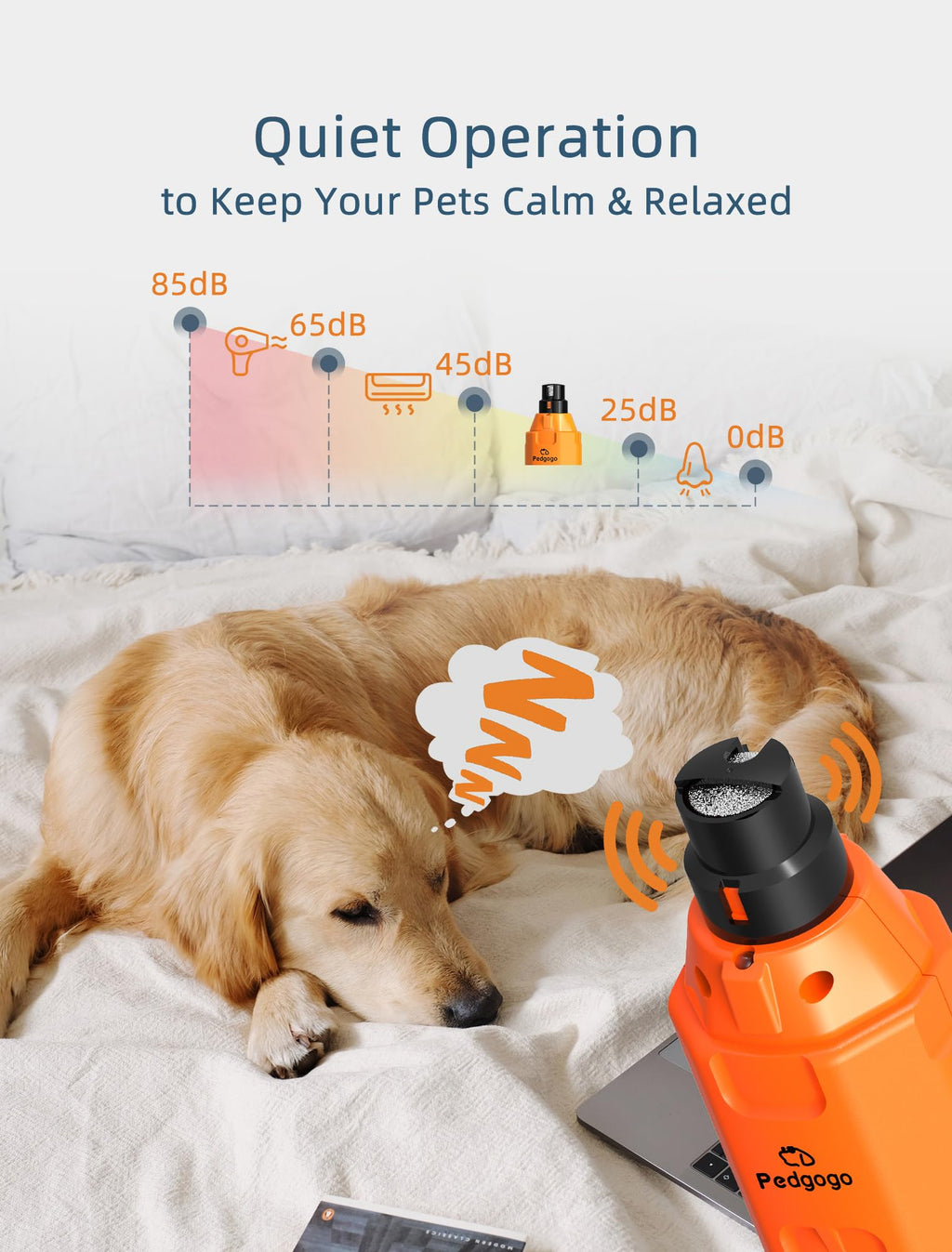 6-Speed Dog Nail Grinder with 2 LED Lights I106224
