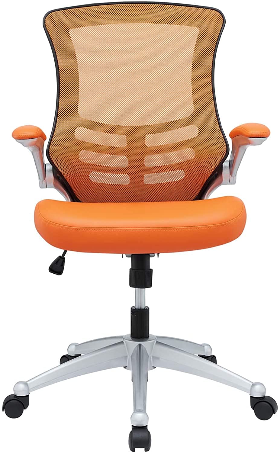 Orange Mesh Back Vinyl Seat Office Chair P6456