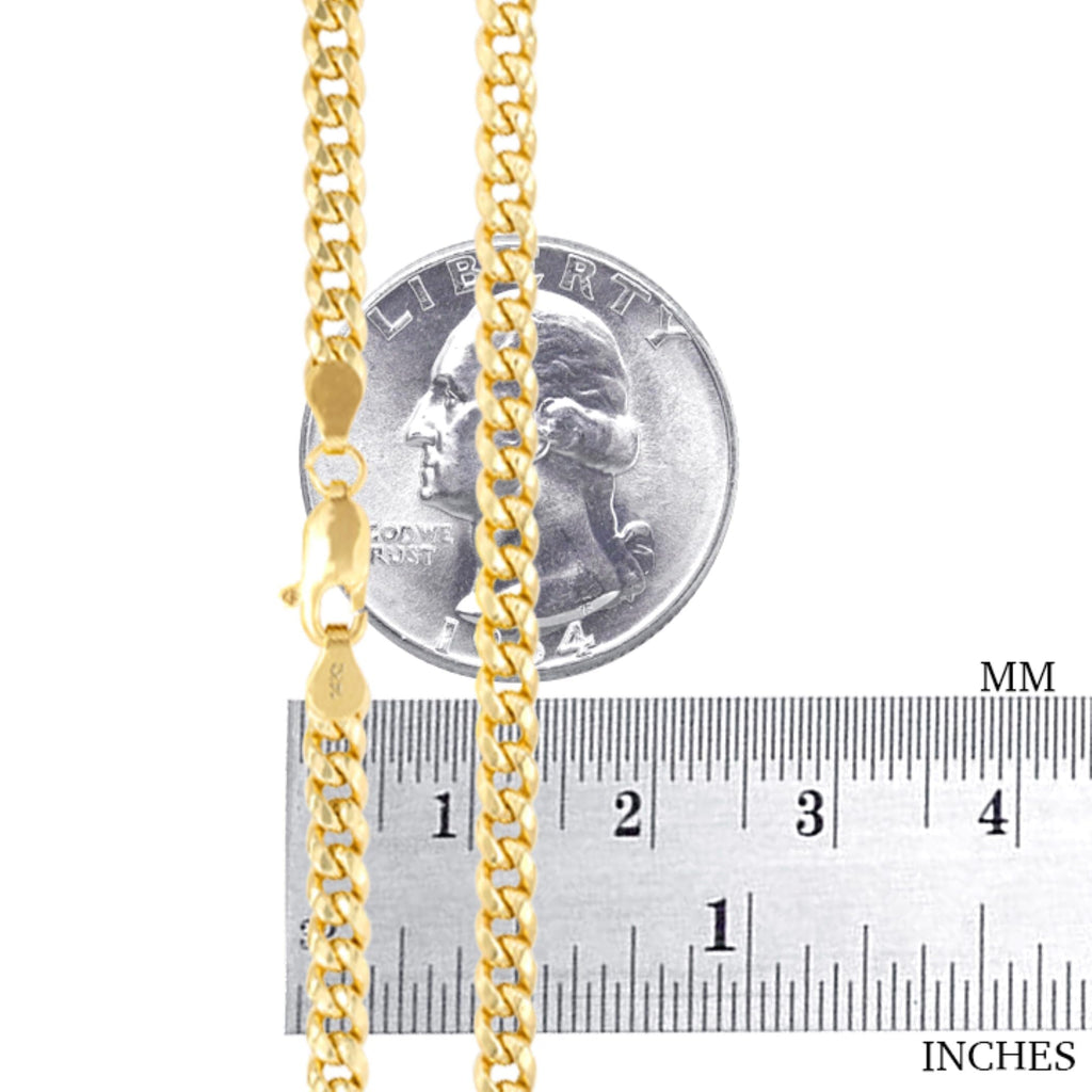 14k Yellow Gold Cuban Link Chain Necklace U889