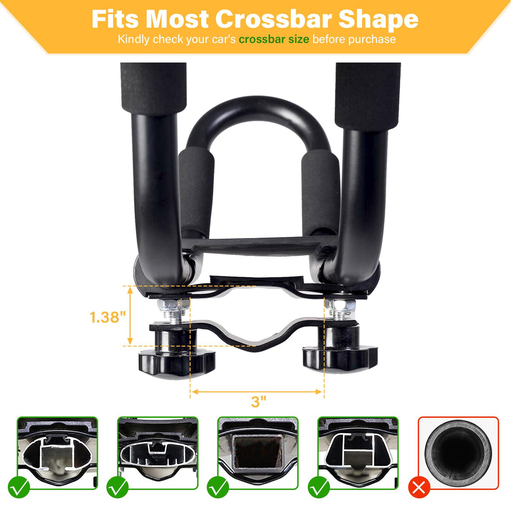 2 Pairs J-Bar Kayak Roof Rack Set of 4 Z3479