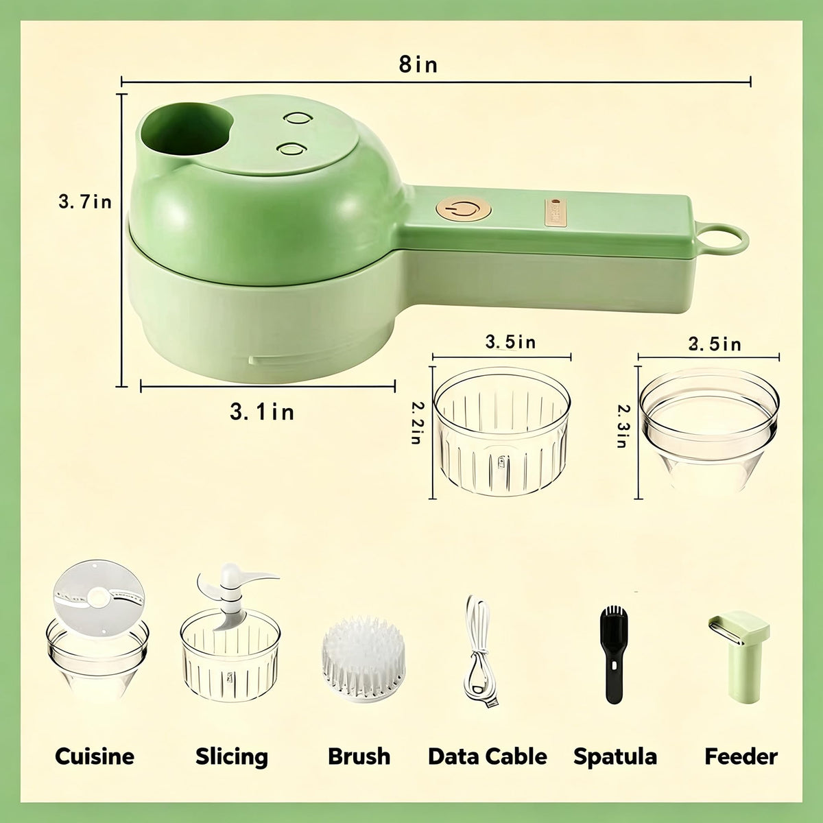 5-in-1 Electric Food Chopper and Slicer Y922