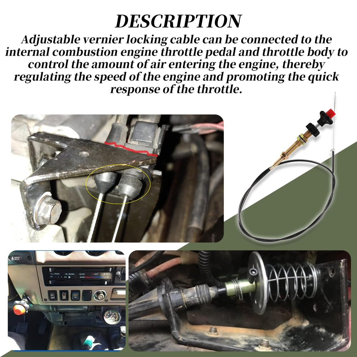 10FT Adjustable Locking Control Cable C24499