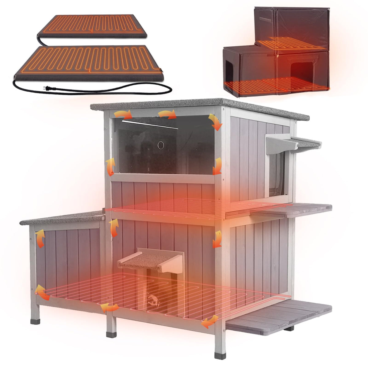 Extra Large Heated Insulated Cat House L92998