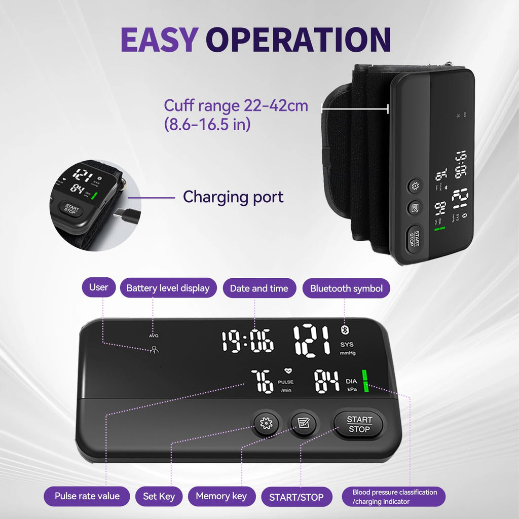 Wireless Upper Arm Blood Pressure Monitor Y887715