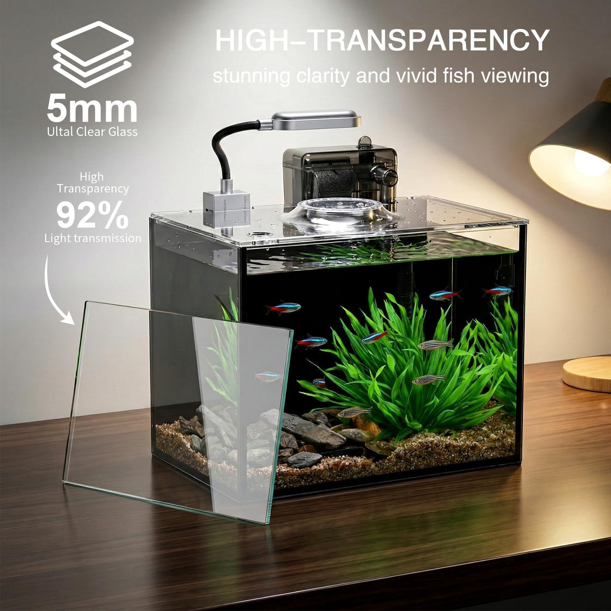 2.5 Gallon Aquarium Starter Kit with Light U961