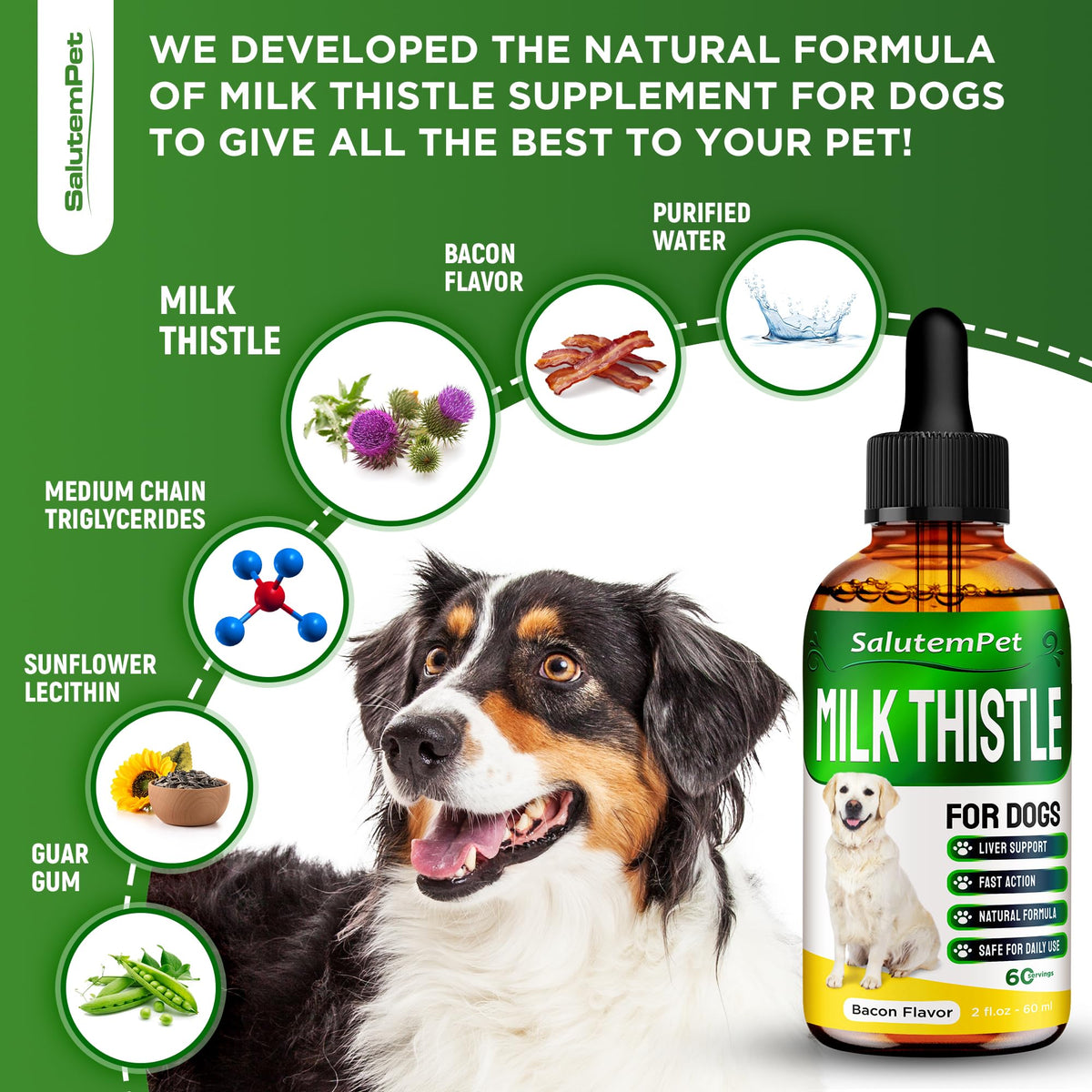 Milk Thistle Dog Liver Supplement 2 Oz Y487725