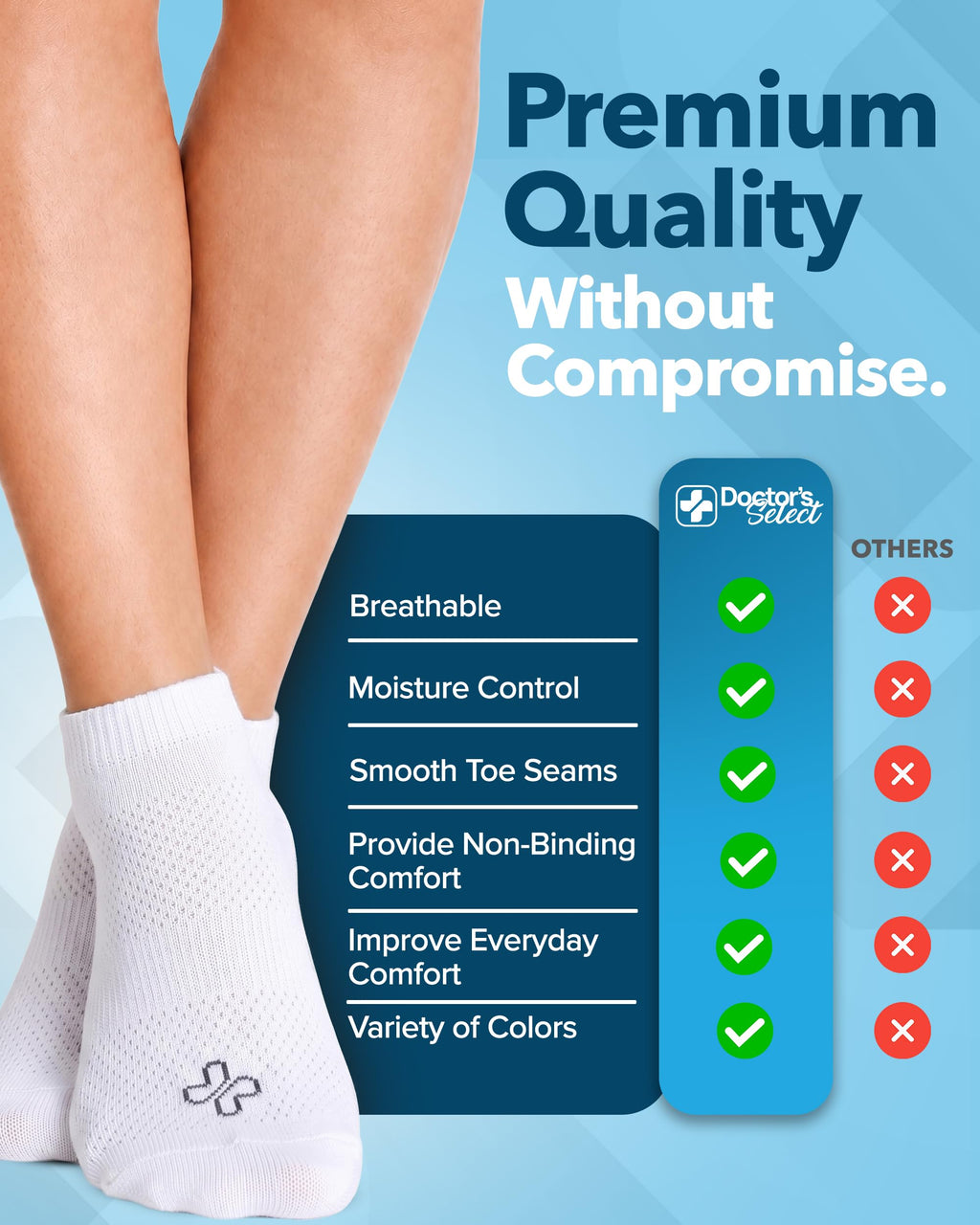 Viscose Bamboo Diabetic Socks 6 Pairs V770713