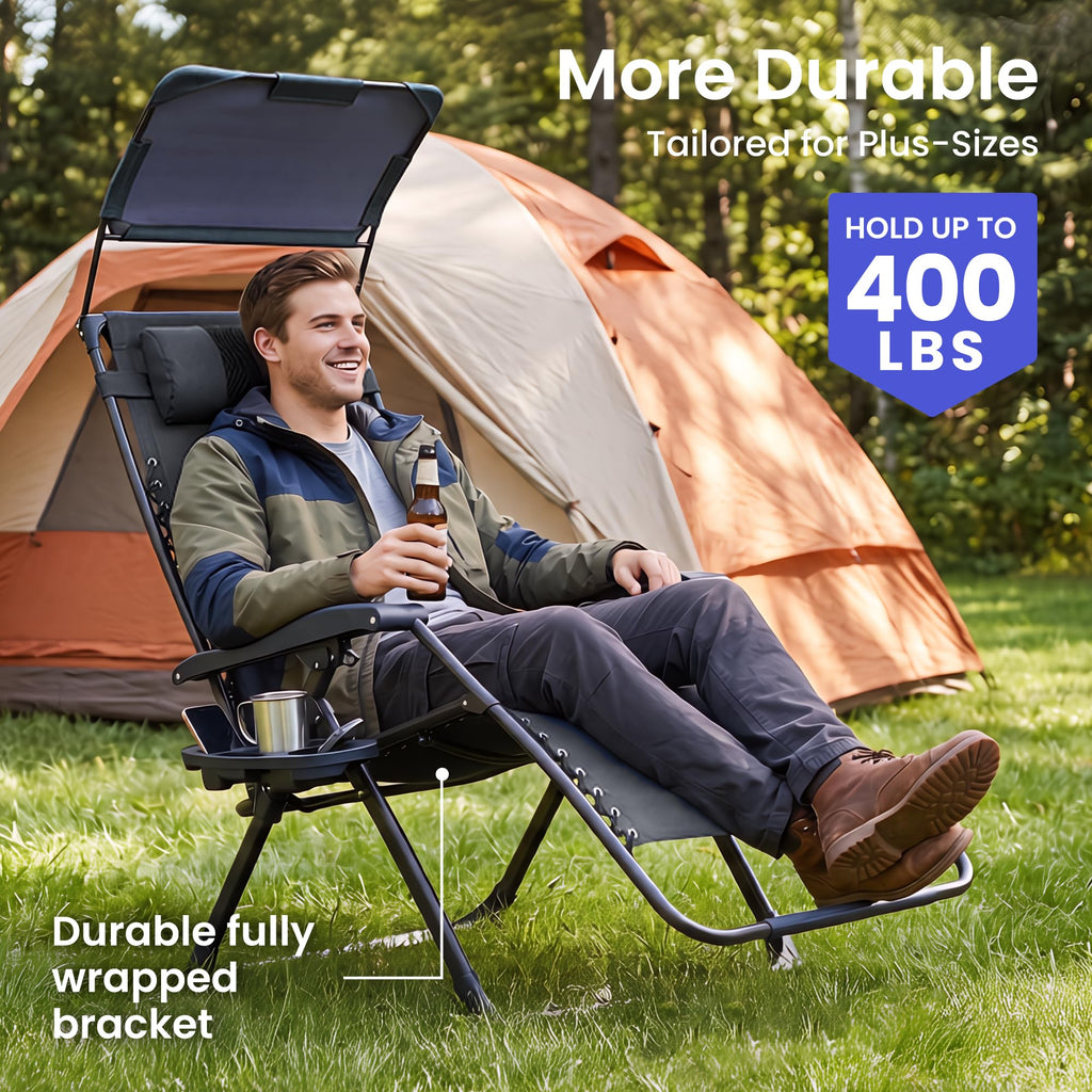 2 Pack Zero Gravity Chairs with Canopy O74066