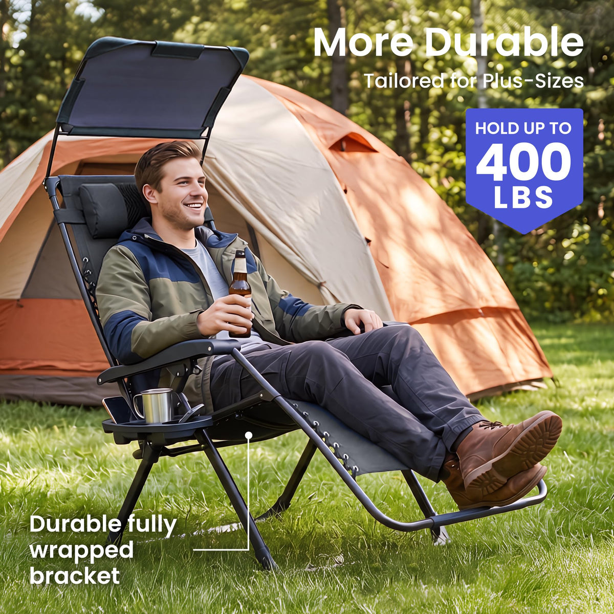 2 Pack Zero Gravity Chairs with Canopy O74066