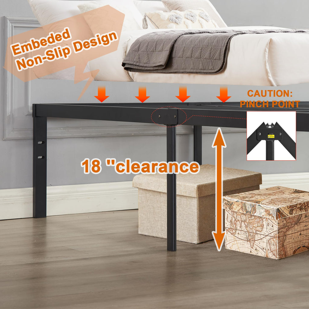 Queen Size Metal Platform Bed Frame F599242